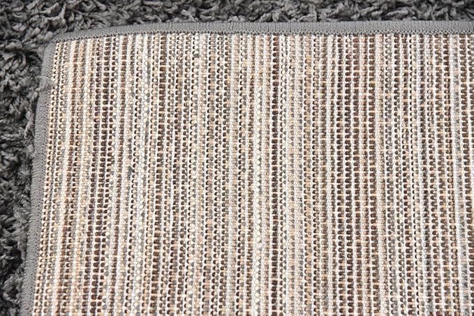 Unique Loom Solid Shag Collection Area Rug (4' 1" x 6' 1" Rectangle, Graphite Gray)
