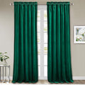 StangH Emerald Green Velvet Curtains 84 inches - Christmas Holiday Decor Plush Blackout Thermal Insulated Window Curtains Drapes for Living Room, W52 x L84, 2 Panels
