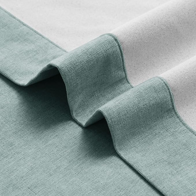 Macochico Full Blackout Curtains 84 Inches Long Insulated Noise Reducing Chenille Curtains for Living Room Bedroom Nursery Auditorium Teal Curtains with Tieback Grommet 72" Wx84 L 1 Panel