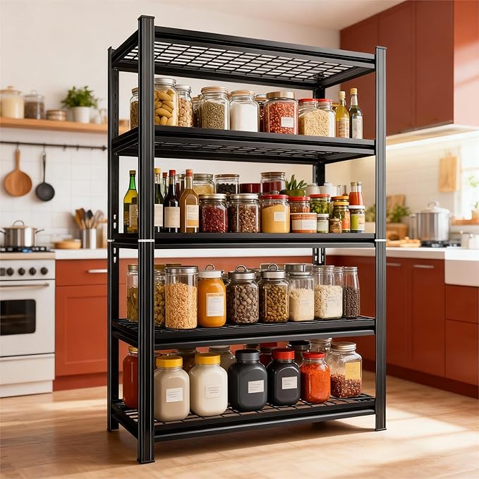 72''H Wire Shelving Unit, 3020 Lbs Heavy-Duty Garage Storage Shelves, 5-Tier Adjustable Reinforced Shelves for Laundry Rooms, Basements, Kitchens&Outdoor (36''W*16''D*72''H, 5-TIER-wire shelving)