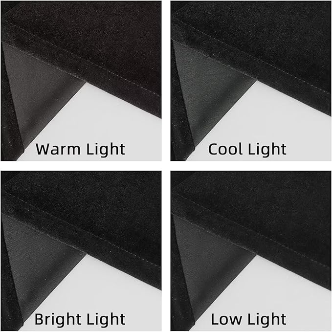 Joydeco Black Velvet Curtains 96 inch Length 2 Panels, Luxury Blackout Rod Pocket Thermal Insulated Window Curtains, Super Soft Room Darkening Drapes for Living Dining Room Bedroom,W42 x L96 inches
