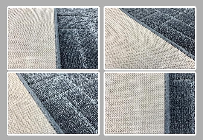 Custom Length Hallway Runner Rug,Slip Resistant,Bricks Anthracite, 26 Inch X 10 feet, Sold and Priced Per Foot