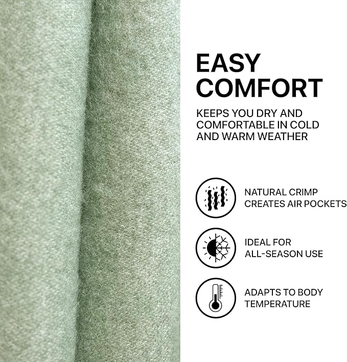 | Wool Blanket/Throw | 100% New Zealand Wool | Perfect for Home and Outdoors | Virgin Wool Throw with Fringes 55"x79"(140 x 200 cm)