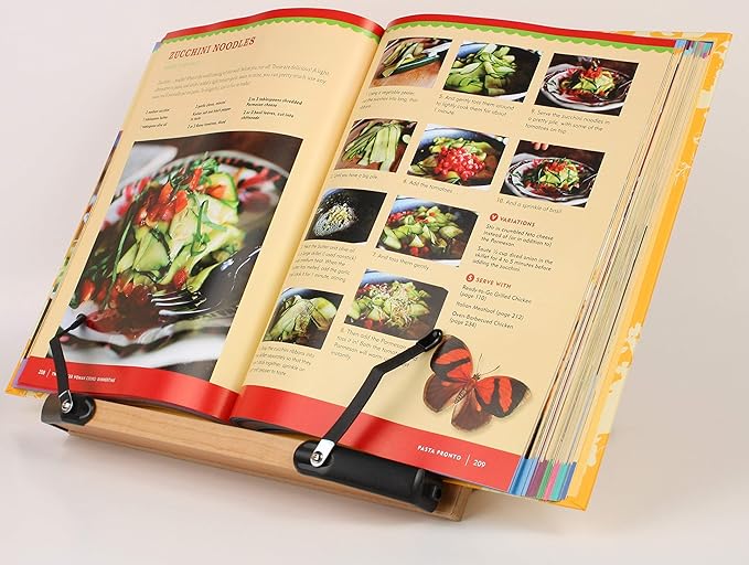A+ Book Stand BS1500 11.8x8.5 Portable Adjustable Foldable Bookstand Holder for Reading Hands Free Large Thick Heavy Textbooks Cookbooks Tablets