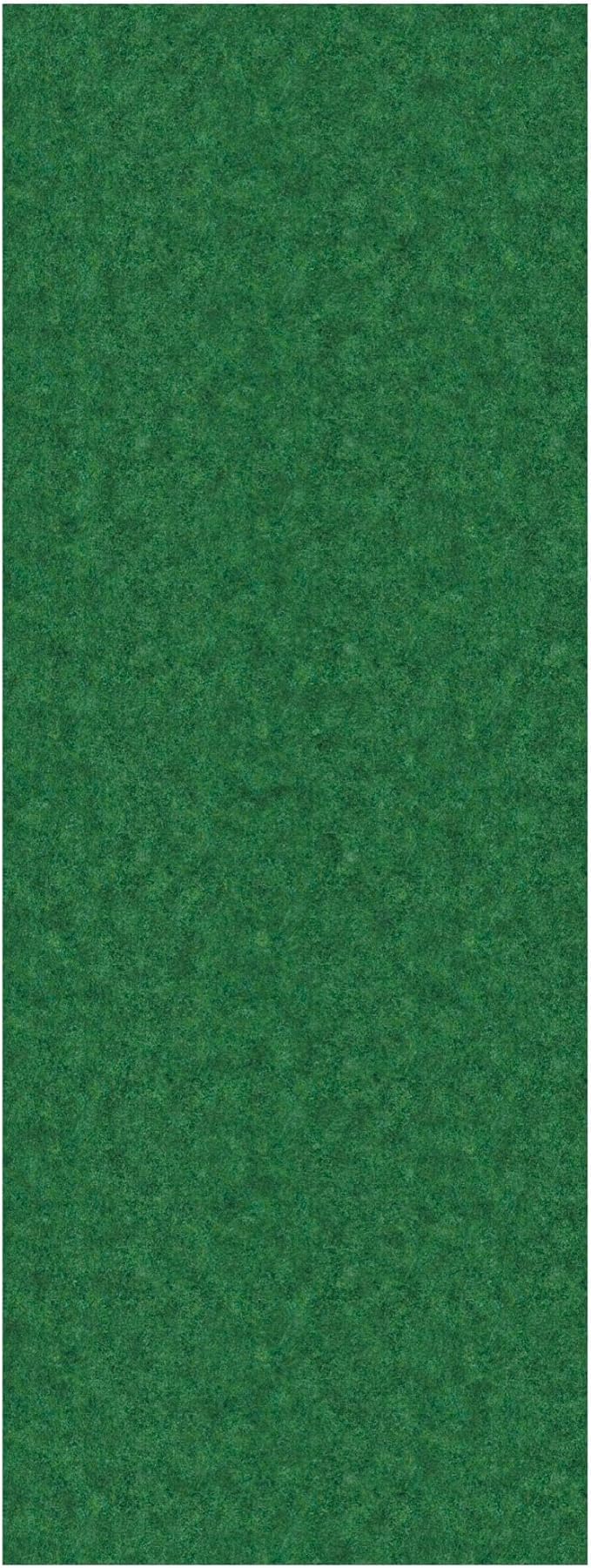 Ottomanson 2' x 41' Hallway Runner with Scraper Pile Extra Durable Non-Slip Rug Mat for Indoor & Outdoor Use - Ideal for Kitchen, Entryway, Patio & Garage - High-Traffic Carpet, Green