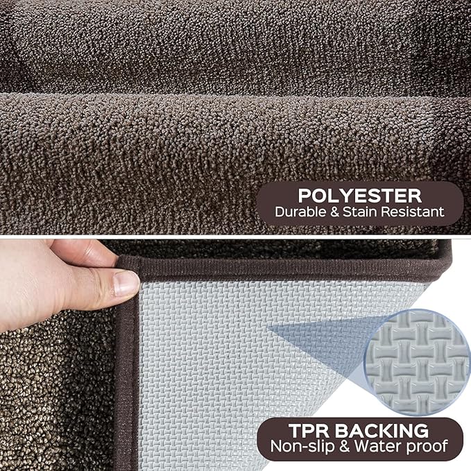 Machine Washable Kitchen Rug 32" x 84", Non Slip Kitchen Mat for Floor, Absorbent Entrance Runner Rug for Bedroom, Hallway, Bathroom, Door (Roll Packing)