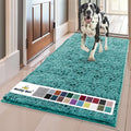Muddy Mat® | Super Absorbent Door Mat Indoor, Microfiber Quick Dry Chenille Entryway Rug, Non-Slip Front Door Mat, Indoor Mats for Entryway, Machine Washable Pet Rug, Teal 36" x 120"
