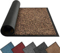 Mibao Front Door Mat, Dirt Trapper Welcome Mat for Outdoor Indoor, Non-Slip Waterproof Doormat, Durable Machine Washable Low Profile Entry Rug for Back Door Outside Patio Porch, 48" x 36", Brown
