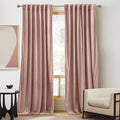 RYB HOME Velvet Closet Curtains 84 inches, Room Darkening Thermal Insulated Privacy Back Tab Drapes for Doorway Enterway, Dormitory, Dusty Pink, W42 x L84 inches, 2 Panels Set