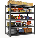 Metal Garage Shelving Unit, Heavy Duty 5-Tier Adjustable Storage Rack, Steel Shelving, 3020 lbs Capacity, Industrial Shelves for Heavy Tools and Equipment, Ideal for Garage, Basement, Black, 72"