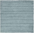 Unique Loom Solid Shag Collection Area Rug (8' Square, Light Slate Blue)