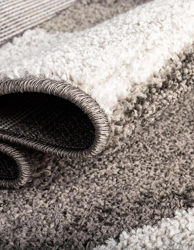 Unique Loom Autumn Collection Area Rug - Providence (5' 3" Round, Gray/ Ivory)