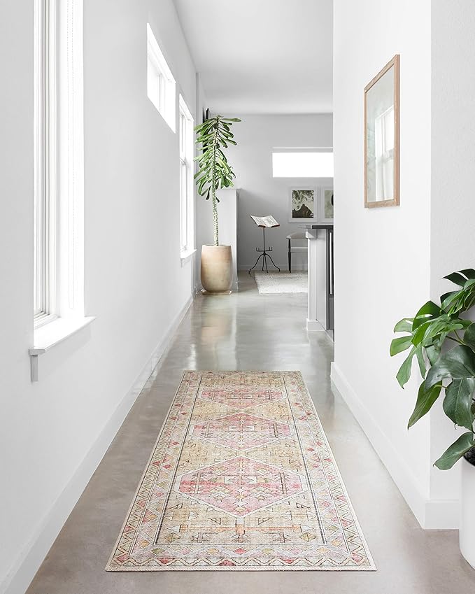 Loloi II Skye Collection SKY-04 Gold/Blush 3'-6" x 5'-6" Accent Rug