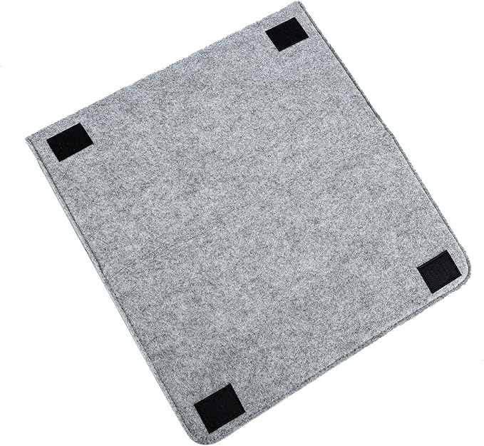 Bedside Caddy, Large Size Storage Organizer with 7 Pockets for Magazine, Remotes, Phone (17.3'' x 18.1'', Light Grey)