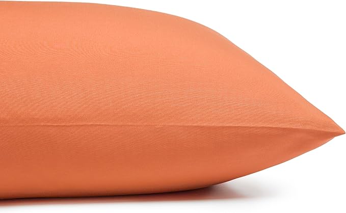 Amazon Basics Lightweight Super Soft Easy Care Wrinkle Free Microfiber 3 Piece Bed Sheet Set with 14-Inch Deep Pockets, Twin, Brick, Solid, Kids, Men & Women Bedding