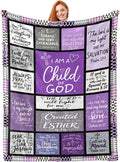Christian Blanket Gift for Women, Inspirational Throw Blanket for Couch, Soft Lightweight Flannel Blanket, 30"x 40" Thoughts and Prayers Blankets for Bedroom Sofa Living Room Decoration