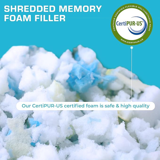 Xtreme Comforts 2-Pack Memory Foam Pillows Made in The USA - Queen Size, Slim Cooling Pillow for Sleeping on Side, Back & Stomach - Firm and Soft Bed Pillows