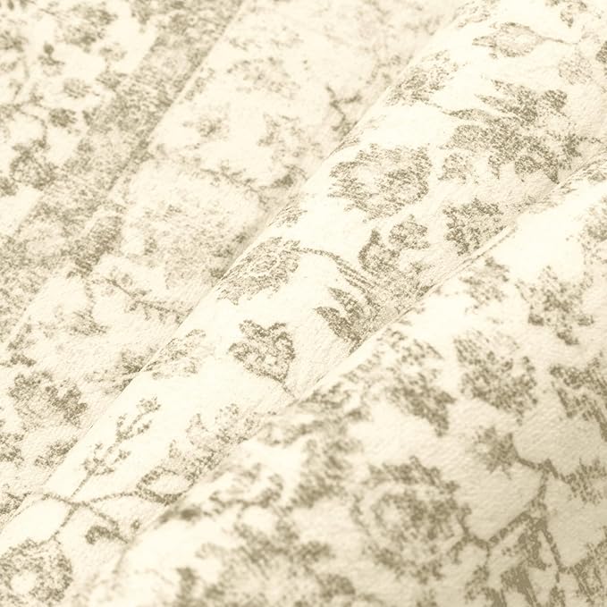 2x8 Brown Runner Rug Hallway Non Slip Kitchen Vintage Distressed Long Carpet Indoor Machine Washable Retro Floral Bedroom Accent Throw Rug for Office Laundry Bathroom Dining Living Room