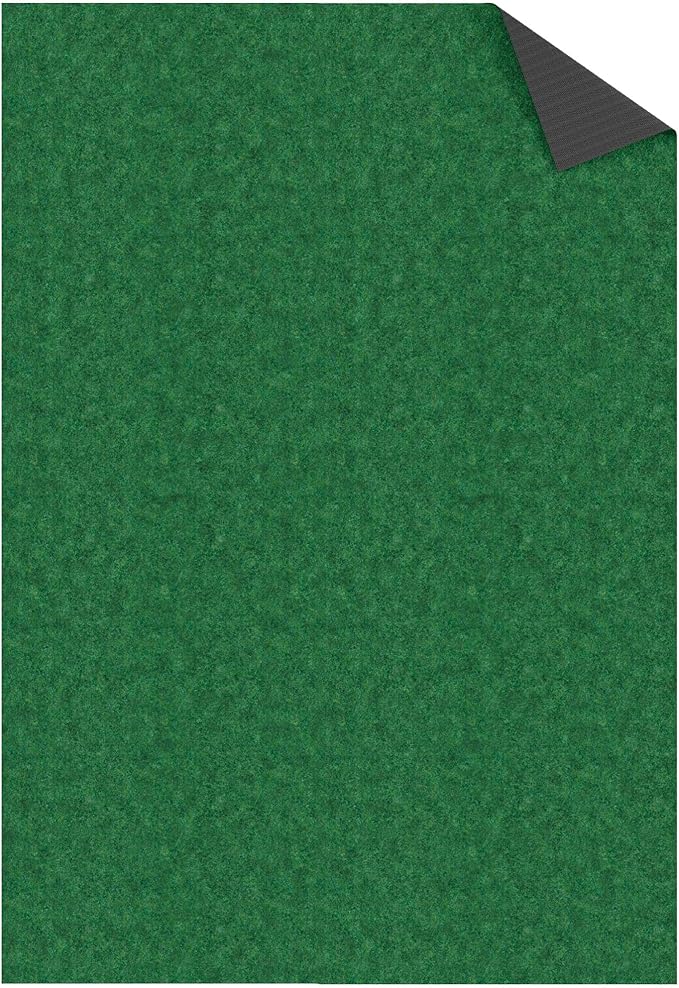 Ottomanson 6'6" x 33' Hallway Runner with Scraper Pile - Extra Durable Non-Slip Rug Mat for Indoor & Outdoor Use - Ideal for Kitchen, Entryway & Garage - High-Traffic Carpet, Green