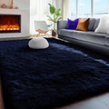 PAGISOFE Dark Navy Blue Rugs for Living Room 5x8 Ft, Plush Area Rugs for Bedroom, Non-Shedding, Indoor Furry Floor Rugs for Nursery Playroom, Shag Carpet for Kids Room Decor Aesthetic, Dark Blue