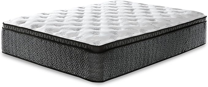 Signature Design by Ashley California King Size Ultra Luxury 16 Inch Hyper Cool Euro Top Hybrid Mattress with Cooling Gel Memory Foam, Fiberglass Free, Mattress In A Box