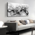 JuhaiArt Abstract Wall Art Black Picture Art Black Wall Decor White Wall Art Canvas for Living Room Bedroom Home Office Prints Artwork 24" x 48"