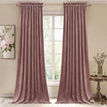StangH Wild Rose Pink Curtains for Kids Bedroom, Elegant Soft Velvet Room Darkening Window Drapes Rod Pocket Thermal Insulated Sliding Door Panels, W52 x L90, 2 Panels