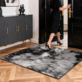 2x3 Washable Area Rug for Entryway：Soft Traditional Printed Area Rug Non-Slip Kitchen Rugs Low-Pile Medallion Indoor Door Mat Small Farmhouse Carpet for Entrance Foyer Bedside Black White 2x3