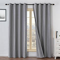 100% Blackout Curtains 96 Inches Long 2 Panels Set, Black Out Curtains for Living Room, Light Grey Thermal Insulated Grommet Drapes Bedroom Luxury Decor Privacy(52W × 96L inch, Light Grey)