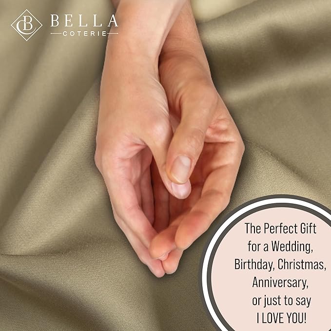 Bella Coterie Luxury Bamboo Viscose Twin XL Size Sheet Set | 100% Organically Grown | Ultra Soft | Cooling for Hot Sleepers | 18" Deep Pocket [Olive]