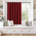 NICETOWN Blackout Curtains 63 inches Long for Living Room Bedroom, Grommet Thermal Insulated Room Divider Drape Window Treatment for Sliding Patio Door, W100 x L63, 1 Panel, Burgundy Red