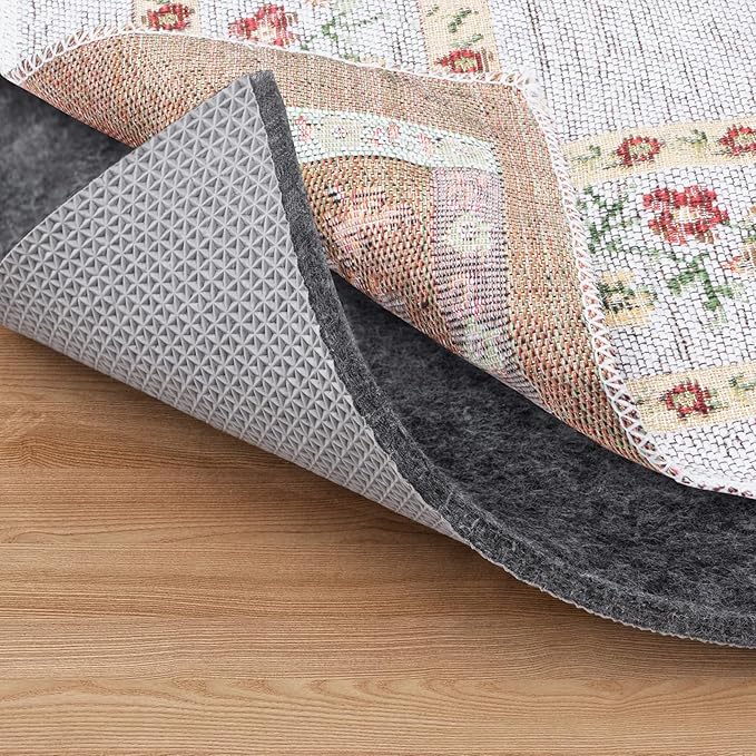BALEINE Felt Non Slip Rug Pads, Extra Large 1/4" Thick Felt and Rubber Backing, Shock Absorbing Carpet Pad for All Carpets and Hardwood Floors (4x6 Ft)