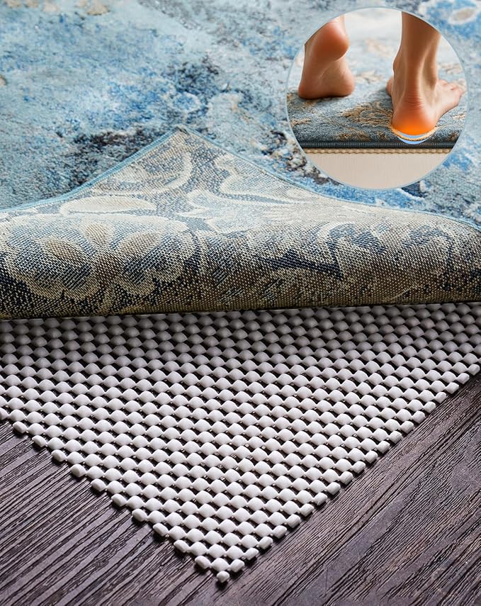 Veken 4x5 Ft Rug Pad Gripper for Hardwood Floors, Non Slip Rug Bedroom Pads for Area Rugs, Thick Rug Grippers for Tile Floors, Under Carpet Anti Skid Mat, Keep Your Rugs Safe and in Place