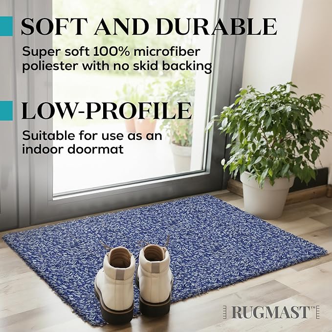 Premium Microfiber Indoor Door Mat – 20"x30" Washable Entry Mat, Non-Slip, Waterproof Backing, Super Absorbent, Low Profile Entryway Doormat for Indoor Entrance