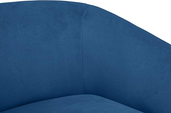 MINCETA Accent Chair,Modern Swivel Chairs for Living Room Reading and Bedroom with Wood Base,Set of 2,Velvet in Navy