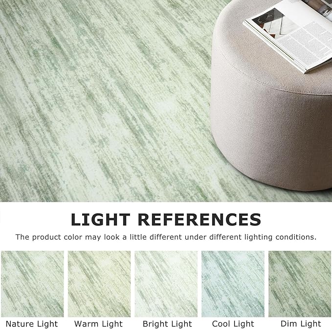 3x5 Modern Abstract Area Rug for Entryway, Lime Green Super Soft Washable Rug with Non-Slip, Low-Pile Door Mat Indoor for Living Room Bedroom, Carpet with Non-Shedding