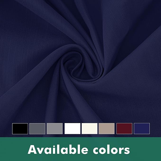 Biscaynebay Wrap Around Bed Skirts with Split Corners for Queen Beds 16" Drop, Navy Elastic Dust Ruffles Adjustable Easy Fit Wrinkle & Fade Resistant Silky Luxurious Fabric Machine Washable