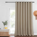 NICETOWN Blackout Curtains for Sliding Glass Door Room Divider Noise Reduce Curtain Panel Portable Window Screen Sliding Partition, W100 x L102 inches, 1 Panel, Taupe