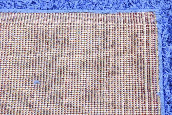 Unique Loom Solid Shag Collection Area Rug (8' x 11' Rectangle, Periwinkle Blue)