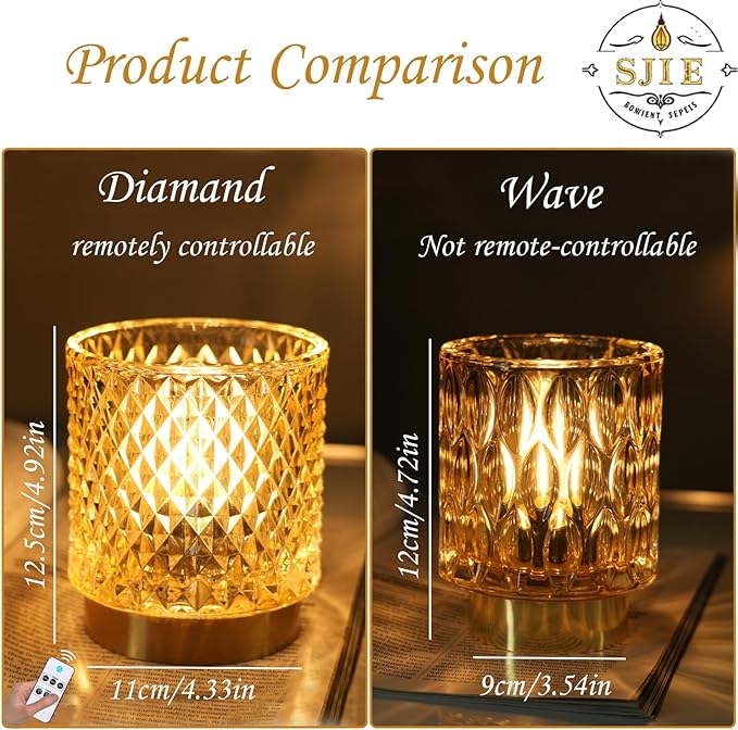 Battery Operated Lamp - Stylish Small Lamps Decorative with Timer & 3 Light Modes, No Plug in Lamps Cordless Battery Table Lamps for Bedroom/Bathroom/Fireplace(with Remote Control)