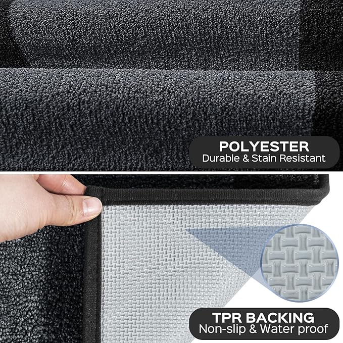 Machine Washable Kitchen Rug 24" x 70", Non Slip Kitchen Mat for Floor, Absorbent Entrance Runner Rug for Bedroom, Hallway, Bathroom, Door (Roll Packing)