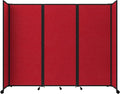 Versare Room Divider 360 Portable Wall Partition | Folding Panels | Large Freestanding Divider | Locking Wheels | Temporary Room Separator