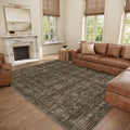 Washable 8x10 Area Rugs for Living Room, Boho Non-Slip Vintage Distress Large Rugs for Bedroom Dining Room Nursery Office, 0.3" Neutral Oriental Throw Thin Carpet, Rust/Multi