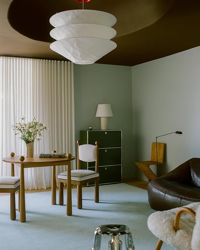 Hand-Tufted Wool Rectangle Area Rug – Soft Premium Wool Carpet for Living Room, Bedroom & Home Décor – 9.6X14 ft| Powder Blue – Durable, Non-Slip Backing, Handcrafted Rug