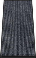 Kuyal Front Door Mat, 2'x4' Indoor Outdoor Entrance, Commercial Floor Inside Outside Entrance, Heavy Duty Durable Welcome Mat, Rubber Backing Non Slip Outdoor Rug for Entryway,Dark Gray
