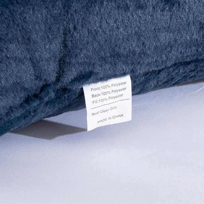 Holawakaka Large Reading Pillow for Sitting up in Bed Sofa Kids Teens, Backrest Pillow with Arms for Boys Girls Women Petites, Back Support Cushion for Couch Floor Nursery Playroom (Navy)