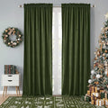 StangH Moss Green Curtains for Living Room, Super Soft Luxury Velvet Room Darkening Drapes 102 inches Long Christmas Holiday Home Decor for Bedroom/Laundry, W52 x L102, 2 Panels