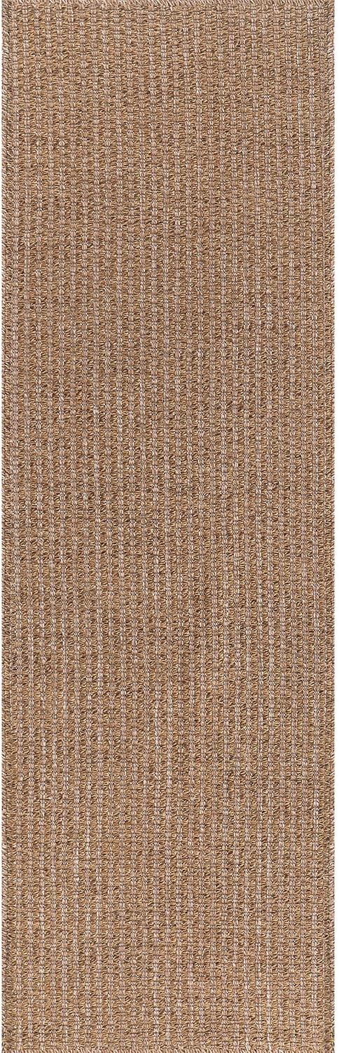 Easy Jute Runner Rug 2x7 Indoor Outdoor Natural Rugs Solid Fiber Rug Woven Area Rug Boho Easy Clean Inside Carpet for Living Room Bedroom Dining Room Hallway or Outdoor Patio Porch (2 X 7 Natural)