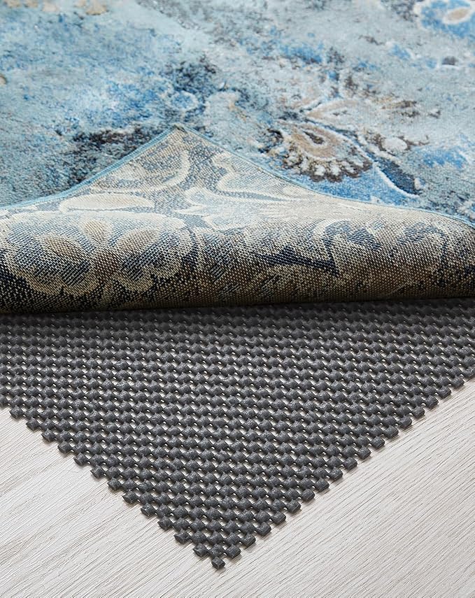 Veken 2x3 Ft Rug Pad Gripper for Hardwood Floors, Non Slip Dark Grey Rug Pads for Area Rugs, Thick Rug Grippers for Tile Floors, Under Carpet Anti Skid Mat, Keep Your Rugs Safe and in Place