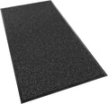 Front Door Mat, 96" x 48" Heavy Duty Indoor Outdoor Doormat, Non-Slip Welcome Mats for Entryway, Rubber Backing Low Profile Commercial Door Mats, Black Stripe